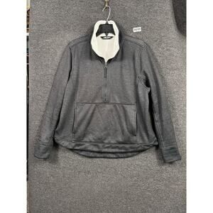 The North Face Sweater Womens Extra Large Gray Sherpa Raschel Fleece Quarter Zip